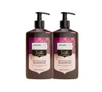 ARGANICARE | Gamme Soie | Shampoing revitalisant | Répare et Traite les cheveux les plus Secs | Effet Nourrissant | Tous types de cheveux | Lot de 2x400 ml
