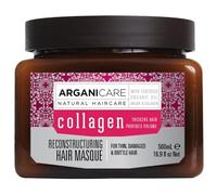 ARGANICARE - Masque Redensifiant Cheveux au Collagène - Soin Cheveux fins, dévitalisés et sans volume - Pot 500 ml