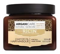 Arganicare - Masque renforçateur au ricin 500 ml, réparateur pour cheveux secs et abîmés