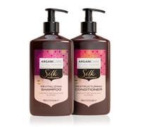 Arganicare Set Duo Shampoing Et Apres Shampoing Revitalisant aux Protéines De Soie