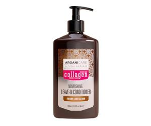 ARGANICARE - Soin Hydratant Sans Rinçage au Collagène - Soin Cheveux fins, plats et dévitalisés - Flacon 400 ml