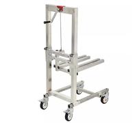 Argano robuste pour chariot élévateur de manutention avec table élévatrice transpalette avec roues pour un transport efficace de charge