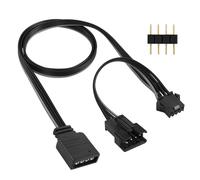 ARGB Câble répartiteur 5 V 4 broches adressable RGB 1 vers 4 broches avec broches mâles pour châssis d'ordinateur,refroidisseur de processeur et ventilateur ARGB 5 V
