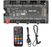 ARGB Controller Fan Hub 2 in 1 Wireless Remote Control for Computer Cooling Fan,PC PWM + ARGB Hub Controller Case Fan Remote Controll System