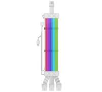 ARGB Extension Cable 12+4Pin Light Strip GPU Motherboard Extension Cable for Computer Power Supply Motherboard White