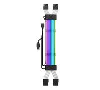 ARGB Extension Cable 2X8Pin Light Strip PCIE GPU Motherboard Extension Cable for Computer Power Supply Motherboard Black