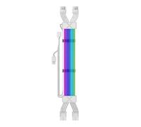 ARGB Extension Cable 2X8Pin Light Strip PCIE GPU Motherboard Extension Cable for Computer Power Supply Motherboard White