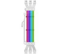 ARGB Extension Cable 3X8Pin Light Strip PCIE GPU Motherboard Extension Cable for Computer Power Supply Motherboard White