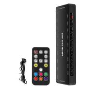 argb Fan Hub avec contrôleur et base magnétique cachée pour PC, connecteur SATA Power 18, 5 V, 3 broches, RGB 12 V, 4 broches, PWM