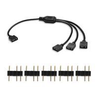 ARGB Répartiteur Binghe ARGB Hub Adaptateur Cable RGB PC, 5V 3 Pin Câble Répartiteur 1 vers 3, Câble d'extension pour Connecteur RGB de Carte Mère pour Connecteur d'éclairage pour ventilateur