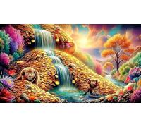 Argent 1000 pièces Puzzle pour Toute la Famille Cadeau pour Femmes et Hommes Papier recyclé Défi de Jeu éducatif Jeu Stimulant 38x52cm/1000pcs