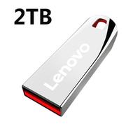 Argent 2 To-Lenovo-Clé USB en métal d'origine, clé USB haute vitesse, clé USB, mémoire SSD portable, disque f