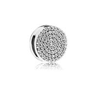 argent 24 - 20cm - Bracelet de réflexion en Zircon, breloques Pandora S925, couleur argent, perles à Clip, br