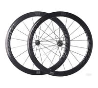 Argent,700C Vélo Roue Avant et Arrière C/V/Frein sur Jante Ensemble de Roues de Course Jante de Vélo Double Paroi 50MM Moyeu en Carbone Cassette 8/9/10/11 Vitesses 100/130MM QR