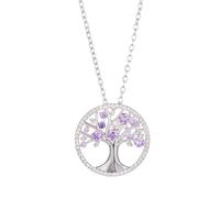 Argent 925 Pendentif Arbre de Vie Collier avec Chaîne - Boîte - Cadeau Saint-Valentin et Noël