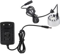 Argent Aquarium 12 LED -Lumière ultrasonore -Fabricant de brume Atomiseur Fontaine d'eau Étang Intérieur Extérieur Réservoir à poissons Fournit des accessoires
