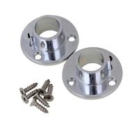 Argent Armoire dressing Bracket Support 17 mm ID Bride Socket Tige support Lot de 2