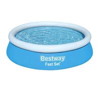 Argent Bestway Piscine gonflable Fast Set Rond 183x51 cm Bleu - Piscines H12324