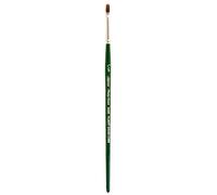 Argent Brosse Série 2528s Ruby satiné Filbert Peigne Brosse avec poignée Courte, Raide filaments synthétiques, Hunter Green, Taille 1/20,3 cm, 3 mm