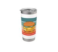 Argent Burger Humour Financier Manger De L'argent Fast Food Gobelet isotherme en acier inoxydable double paroi