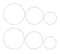 Argent Cercle Métal,6 Pcs Cercle Attrape Reve 10cm 15cm 20cm Attrape Rêve Anneau Metal Argent Cerceau En Métal Pour La Fête Des Chasseurs De Rêves Couronne Macrame Bricolage Artisanat (Argent)