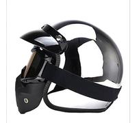 Argent Chrome 3/4 Casque Ouvert Rétro Moto Demi-Casque Vintage Miroir Plaqué Argent Casque Hommes Femmes avec Bulle Miroir Chopper Cyclomoteur Scooter Cruiser Casque ECE Homologué