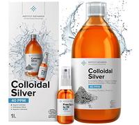Argent Colloïdal 1000mL ● 40 PPM & 100% Naturel ● Spray 30mL Indispensable à remplir Offert ● Livré avec Bouchon Doseur Très Pratique ● Concentration Supérieure ● Fabriqué par des Spécialistes.