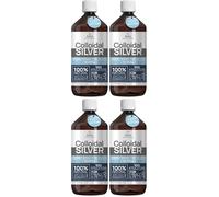 Argent Colloïdal 10PPM 1000 ml ● Solution bio disponible Haute Efficacité ● Liquide 100% Naturel ● Carbone neutre (Lot de 4)