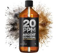 Argent Colloïdal 20ppm ● 1000 ml ● Fabriqué en France ● Argent pur à 99,99% ● Ions d'argent actifs ● Pour toute la famille ● Laboratoire certifié GMP ● Solution 100% Naturelle ● SILVERPLUS