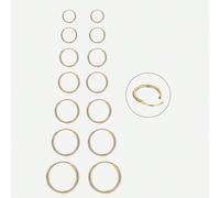 Argent Créoles Sans Fin Petit Set De Créoles Pour Femme Homme Hypoallergénique Argent 925 tragus Boucles D'oreilles Nez Anneaux À Lèvres Boucles D'oreilles Bijou Pour Fête Cadeau D'Anniversaire Avec B