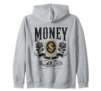 Argent Dollar Cash Wealth Finance Rich Gothic Roses Sweat à Capuche