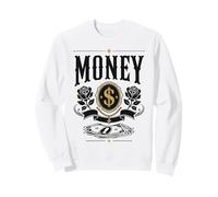 Argent Dollar Cash Wealth Finance Rich Gothic Roses Sweatshirt