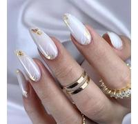 Argent Estoc Persist Hoofs Ongles recyclables chatoyants Conception ventilée pour les professionnels du voyage et les occasions spéciales Faux ongles