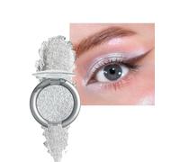 Argent Fard a Paupiere Paillette, Fard a Paupiere Crème Scintillant Holographique, Longue Durée Waterproof Facile à Blender, Métallique Fards à Paupières, Eyeshadow Highlighter, Maquillage Femme-01