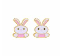 Argent Femme Dessin animé mignon lapin pendantes d'oreilles lapin Joyeuses Pâques oeuf carotte boucle d'oreille d'oreilles de Pâques dessin animé mignon (D, One Size)