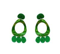 Argent Femme Pâques carotte d'oreilles mignon d'oreilles carotte déclaration mode Pâques vacances bijoux accessoires pour femmes filles (Green, One Size)