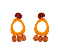 Argent Femme Pâques carotte d'oreilles mignon d'oreilles carotte déclaration mode Pâques vacances bijoux accessoires pour femmes filles (Orange, One Size)