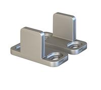 Argent Guide au sol pour porte de Grange coulissante matériel en aluminium Lot de 2