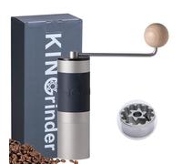 【Argent】KINGrinder K2 moulin café manuel poignée droite meule conique inox | Compatible avec les réglages de mouture pour différentes méthodes comme le pour-over et l’espresso