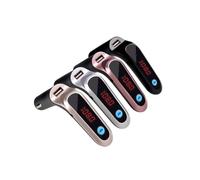 (Argent) Kit mains libres Bluetooth 5 en 1 pour voiture : transmetteur FM, lecteur MP3, chargeur USB,