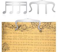 (Argent)Lot De 2 Clips De Partition De Musique En Métal, Clip Pour Pupitre Pince À Partitions Note De Musique Clip Livre Pour Jouer En Extérieur, Livres, Piano, Guitare, Violon, Clavier