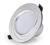 Argent Moderne Décoration de La Maison Downlight Rond Encastré Plafond LED Vers Le Bas Lumière Dissipation Thermique Efficace Alliage D'aluminium Intégré Ultra Mince Down Lights 3W Plafonnier À