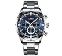 (argent) Montre à quartz classique de luxe Curren 8355 pour homme