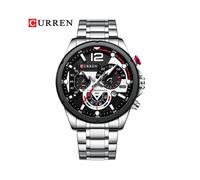 (Argent noir) Nouvelles montres vertes pour hommes de marque supérieure montre à quartz en acier inoxydable