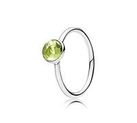 Argent Peridot Pandora Anneau 191012PE-54 Femmes