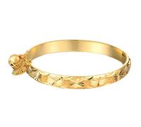 Argent Perlé Bijoux Nouveau Bracelet coeur cloche plaqué or enfants garçons filles bébé enfants bijoux Anti Bracelets cuivre plaqué or Bracelet cadeau Jonc Couleurs Couple Messages (Gold, One Size)