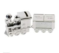 Argent plaqué Tooth Box Money Train & Curl - cadeau de baptême bébé