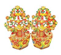 Argent pour ancêtres Arbre À Argent Ancestral For Les Fournitures Funéraires Ancestrales Conception Feng Shui(2pcs)