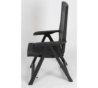 Argent Siège Pliant Optique Bois Plastique Chaise Jardin Lehner Réglable