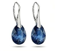 Argent Sterling 925 Boucles d'oreilles avec cristaux Swarovski® - Poire - Montana - Boucles d'oreilles pour femmes - Jolis bijoux pour femmes avec coffret cadeau